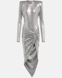 Alexandre Vauthier Abito midi in jersey metallizzato Metallizzato