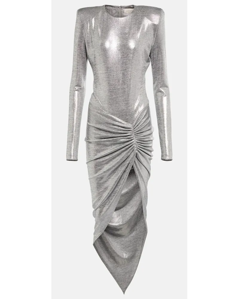 Alexandre Vauthier Abito midi in jersey metallizzato Metallizzato