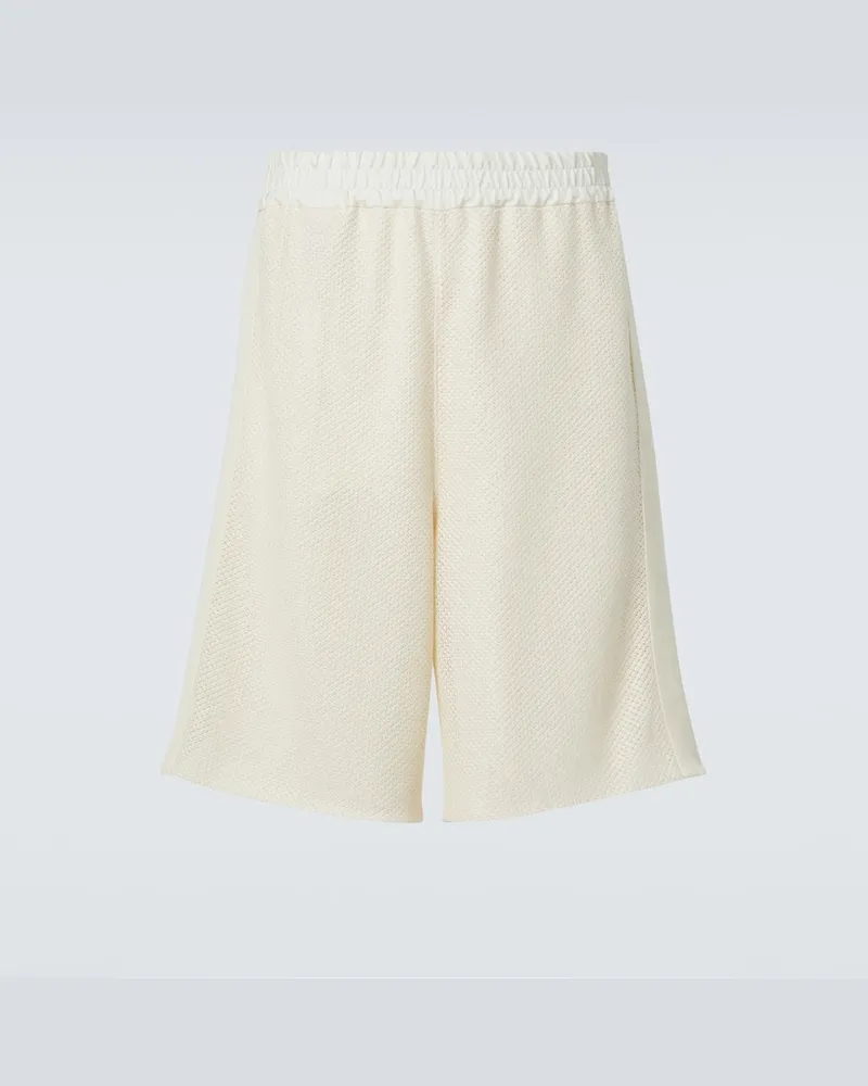 Jil Sander Shorts in misto cotone Bianco