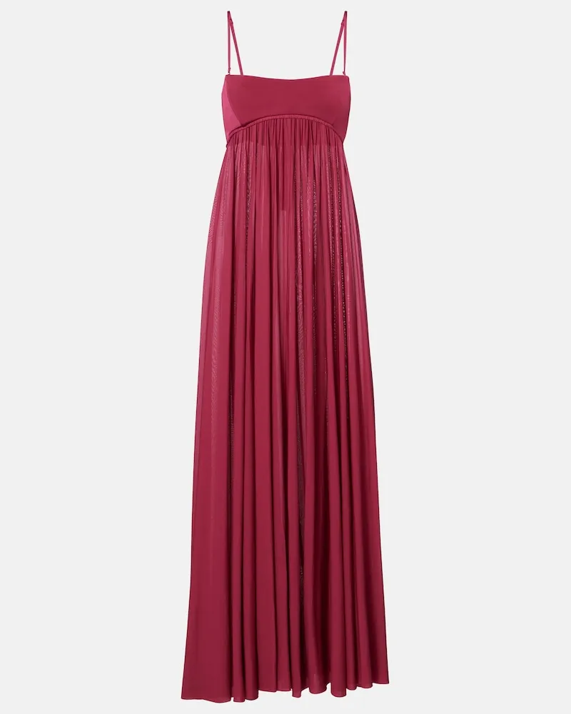 Zimmermann Abito lungo Luna in jersey Rosa