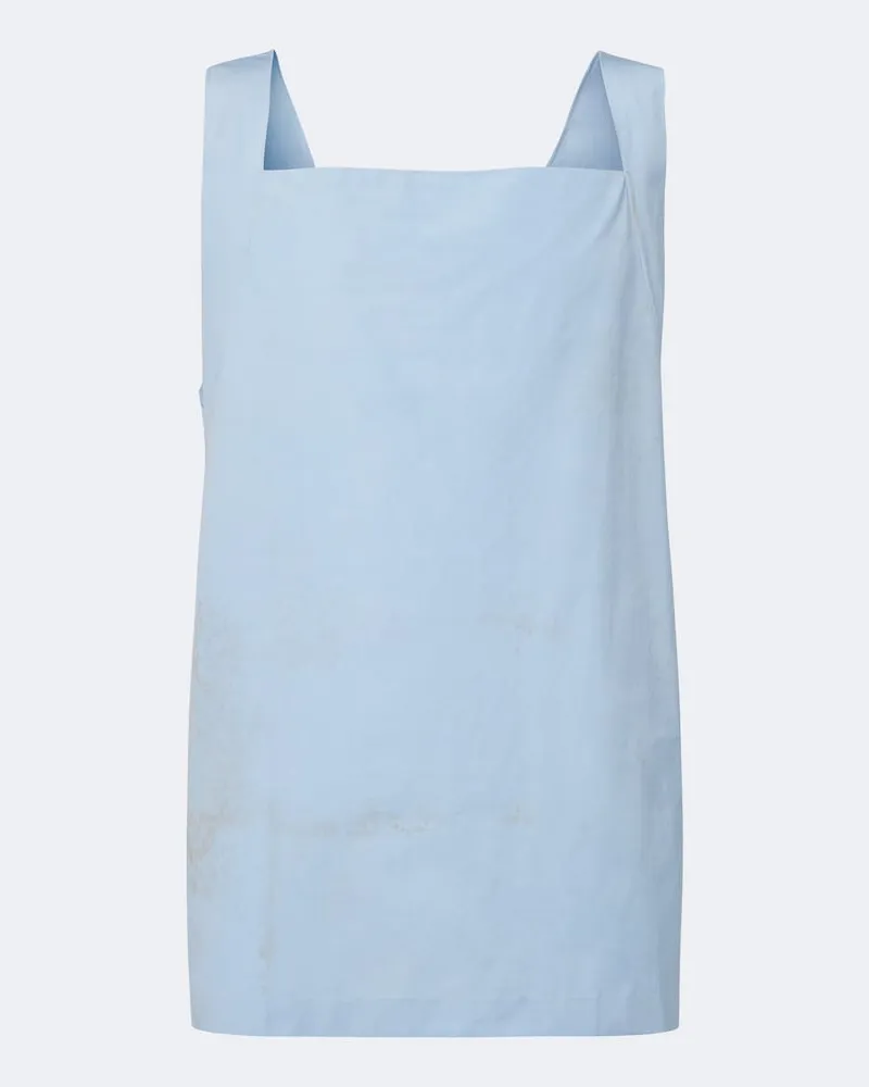 Prada Top in cotone stampato Blu