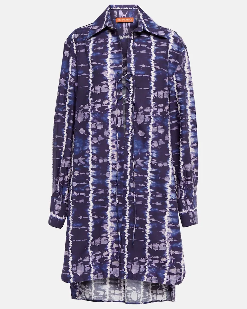 Altuzarra Abito chemisier Nia in misto cotone Blu