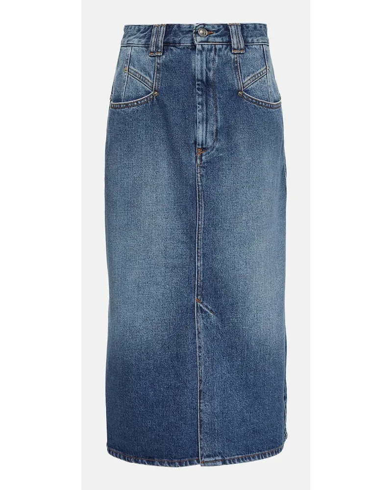 Isabel Marant Gonna midi di jeans Dipoma Blu