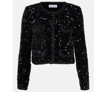 Giacca cropped con paillettes