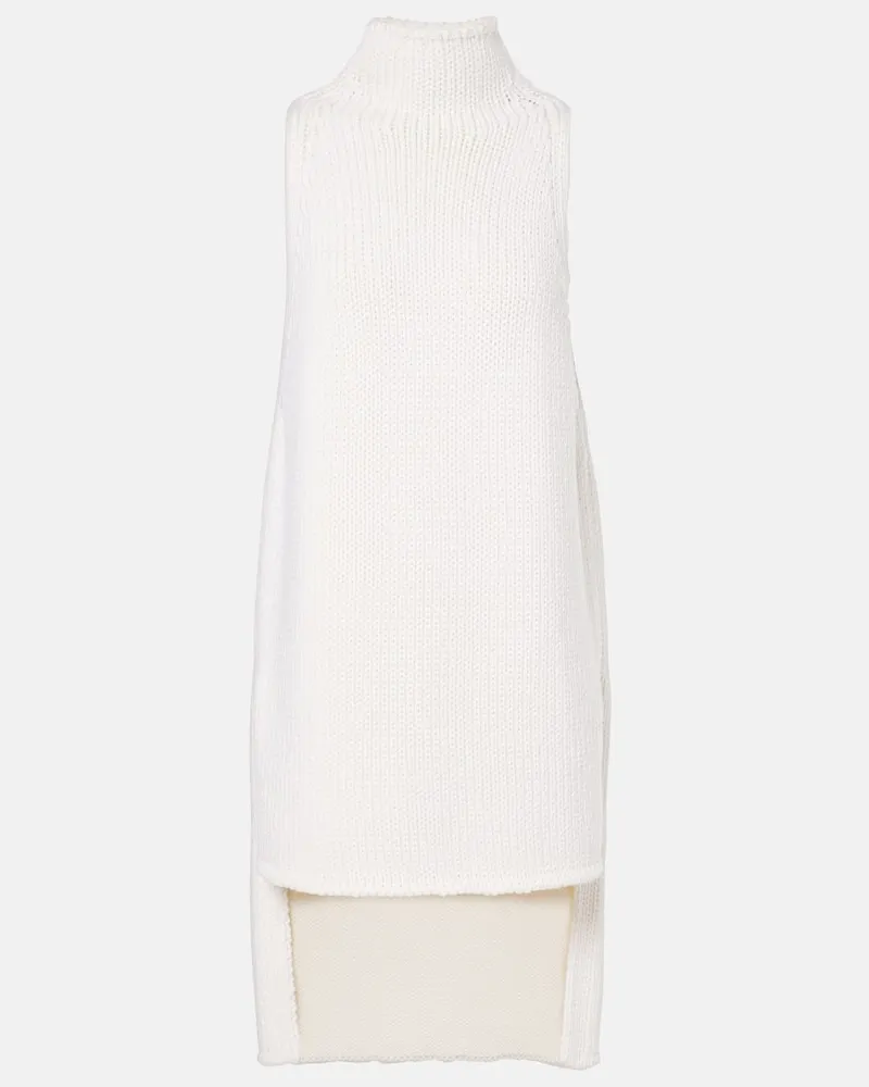 Alaïa AlaÃ¯a Gilet in lana Bianco
