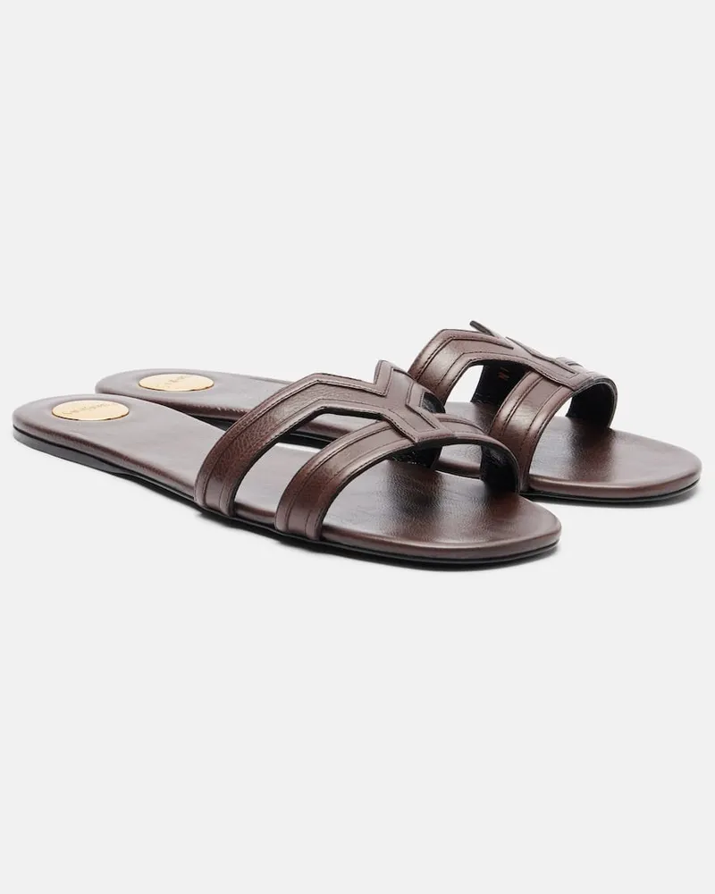 Saint Laurent Sandali Mabrouka in pelle Marrone