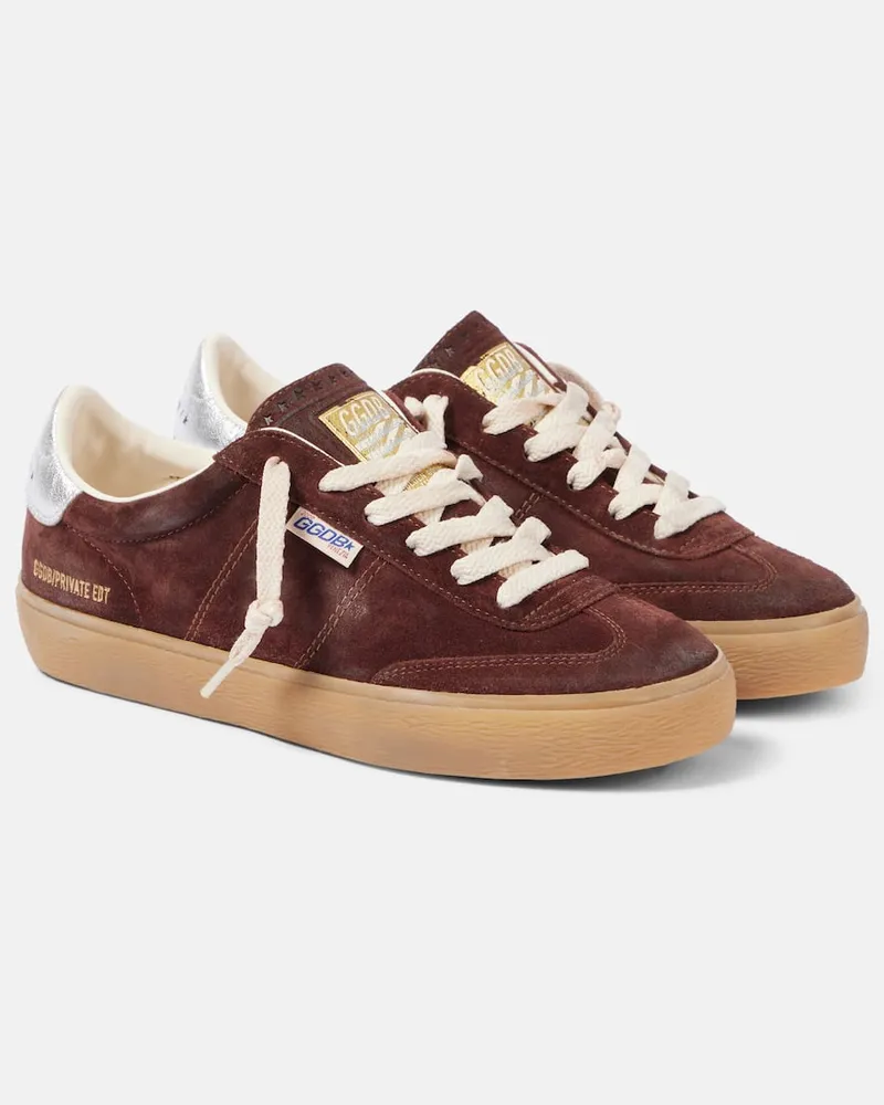 Golden Goose Sneakers Soul Star in suede Borgogna