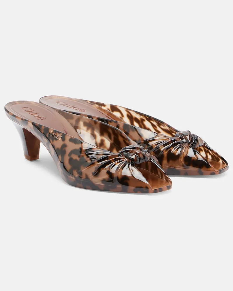Chloé Chloé Mules Jelly in TPU Marrone