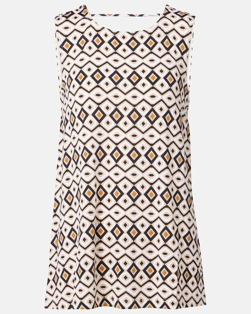 Max Mara Top Ersilia in jersey con stampa Multicolore