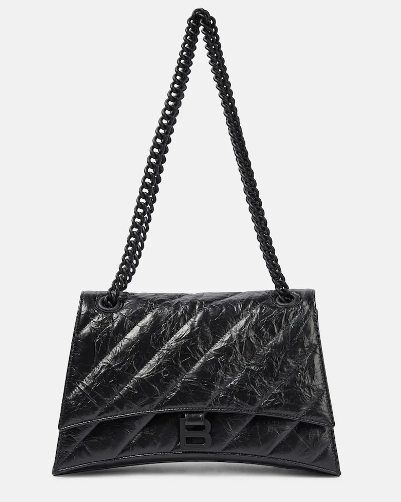 Balenciaga Borsa a spalla Crush Medium in pelle Nero