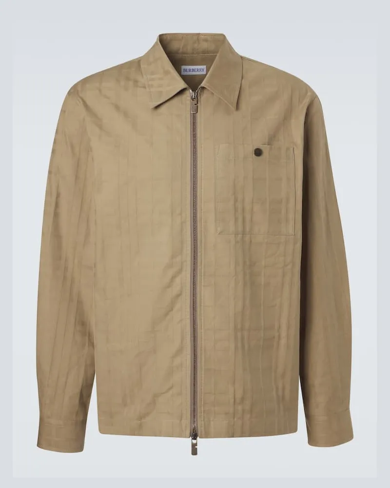 Burberry Giacca Burberry Check in cotone Beige