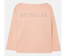 Moncler Felpa in jersey di cotone Rosa