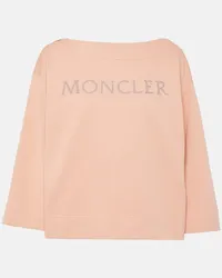 Moncler Felpa in jersey di cotone Rosa