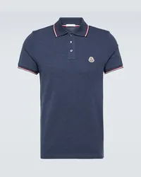 Moncler Polo in cotone piqué Blu