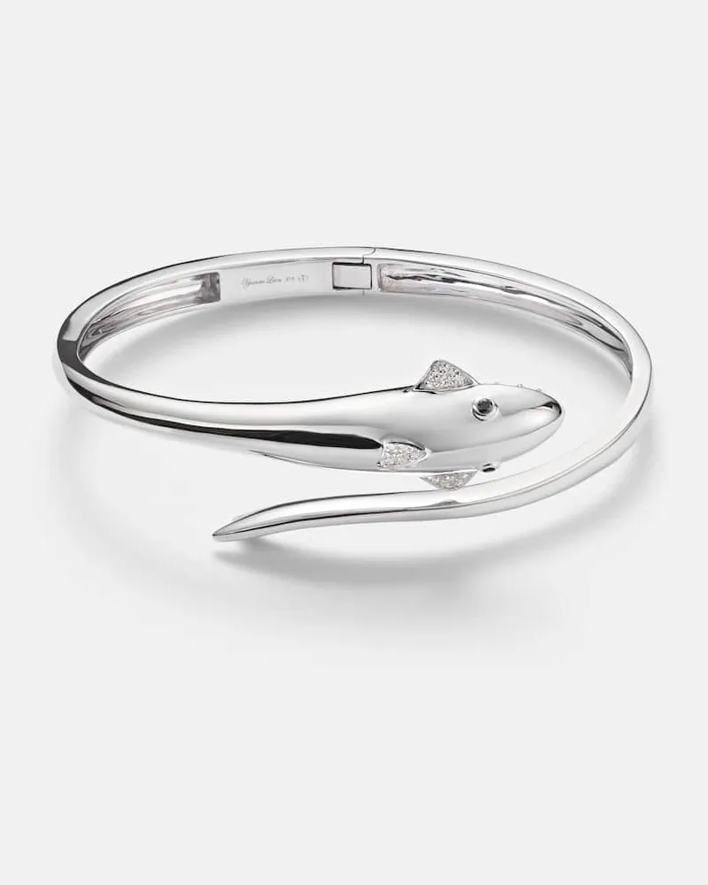 Yvonne Léon Yvonne Léon Bracciale Requin in oro bianco 9kt con diamanti Argento