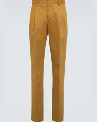 Loro Piana Pantaloni regular in cotone Marrone