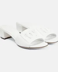 Dolce & Gabbana Sandali in pelle DG Bianco