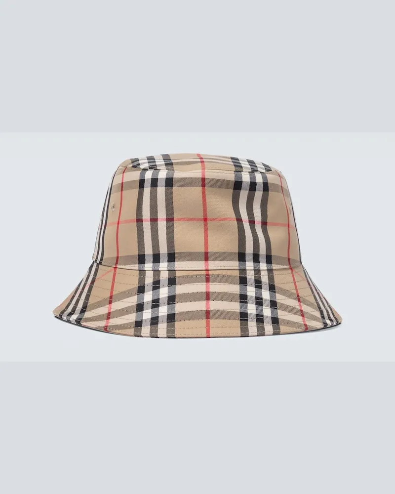 Burberry Cappello da pescatore Vintage Check Beige