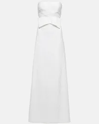 Max Mara Bridal - Abito lungo Pavento in taffetà Bianco