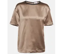 T-Shirt in raso di misto seta