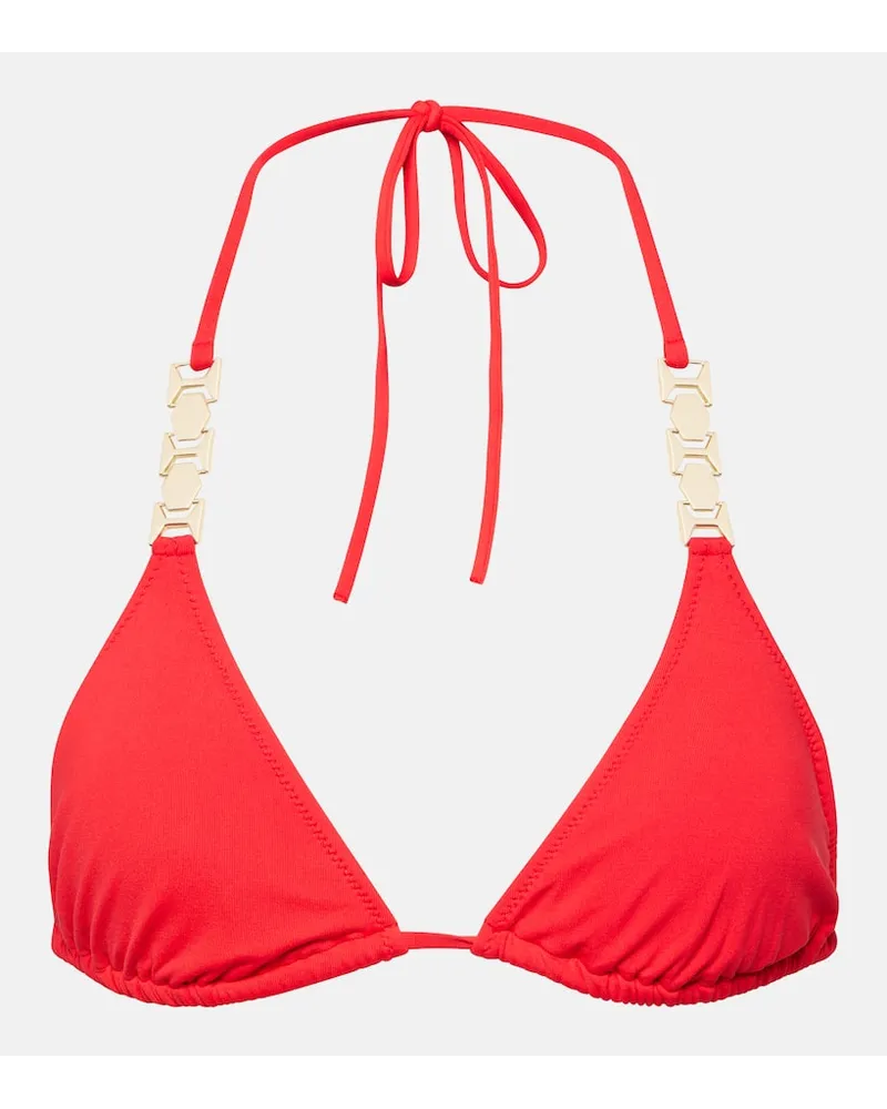 Melissa Odabash Top bikini Anguilla a triangolo Rosso