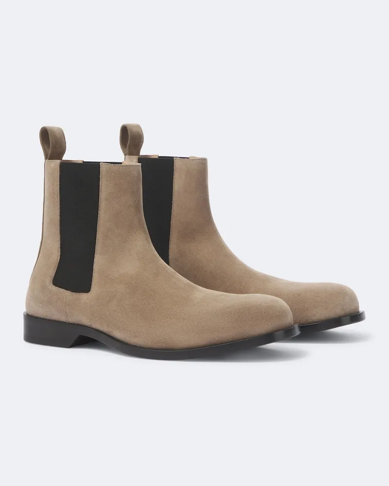 Loewe Stivaletti Chelsea Bobine in suede Beige