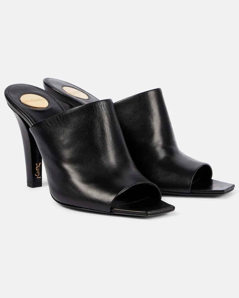 Saint Laurent Mules Jill 95 in pelle Nero
