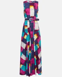 Diane von Furstenberg Abito lungo Elliot in misto cotone Multicolore