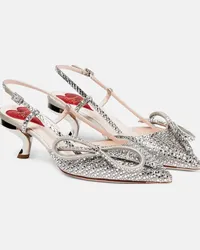 Roger Vivier Pumps slingback Virgule in raso Argento