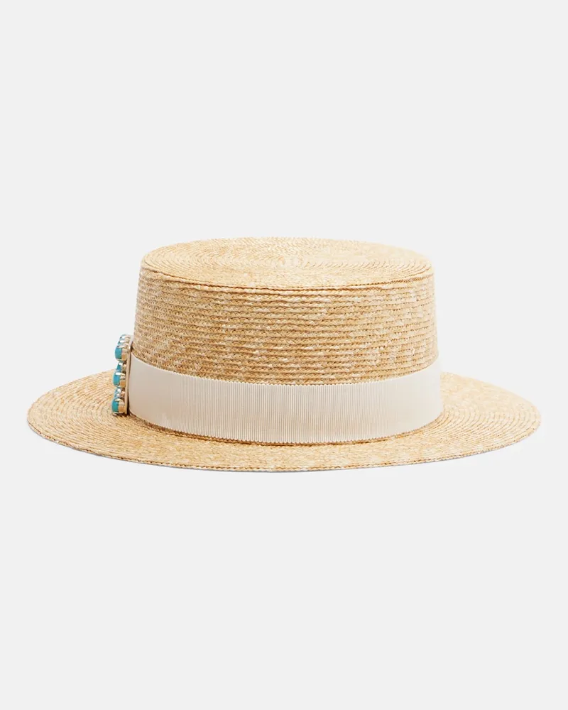 Roger Vivier Cappello TrÃ¨s Vivier in paglia Beige