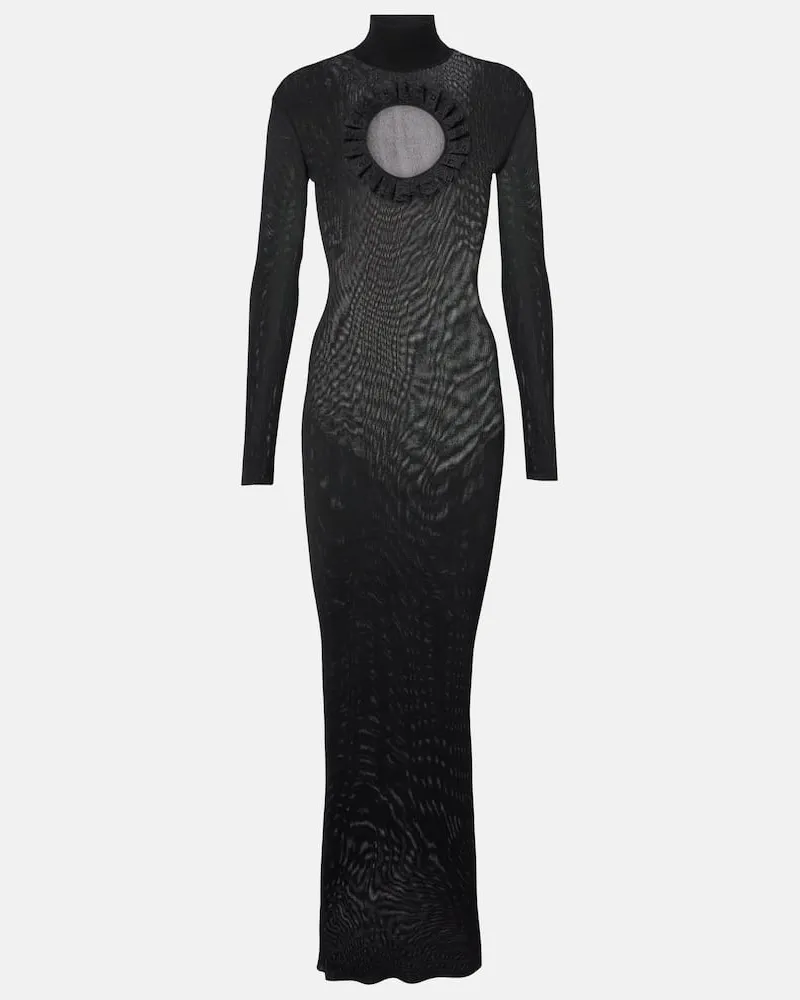 Self-Portrait x Christopher Kane - Abito lungo con cut-out Blu