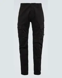 C.P. Company Pantaloni cargo in cotone Nero