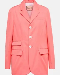 PLAN C Blazer monopetto in cotone Rosa