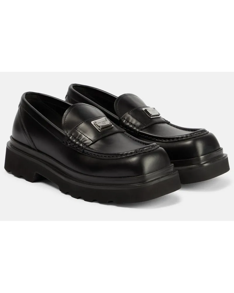 Dolce & Gabbana Mocassini City Trek in pelle con logo Nero