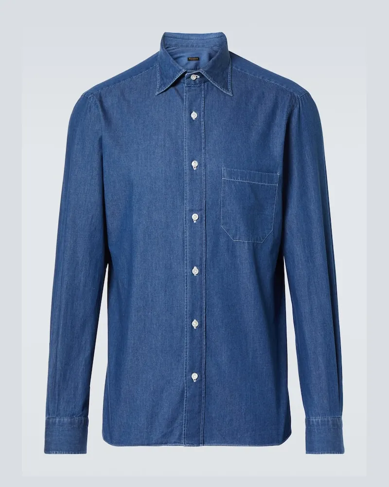 Rubinacci Camicia di jeans Blu
