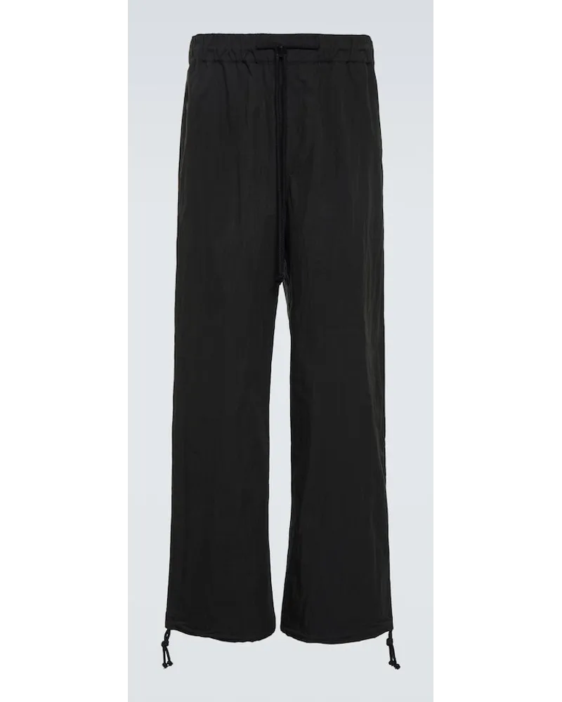 COMMAS Pantaloni in misto cotone a vita alta Nero