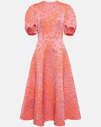 Erdem Abito midi con ricamo Rosa