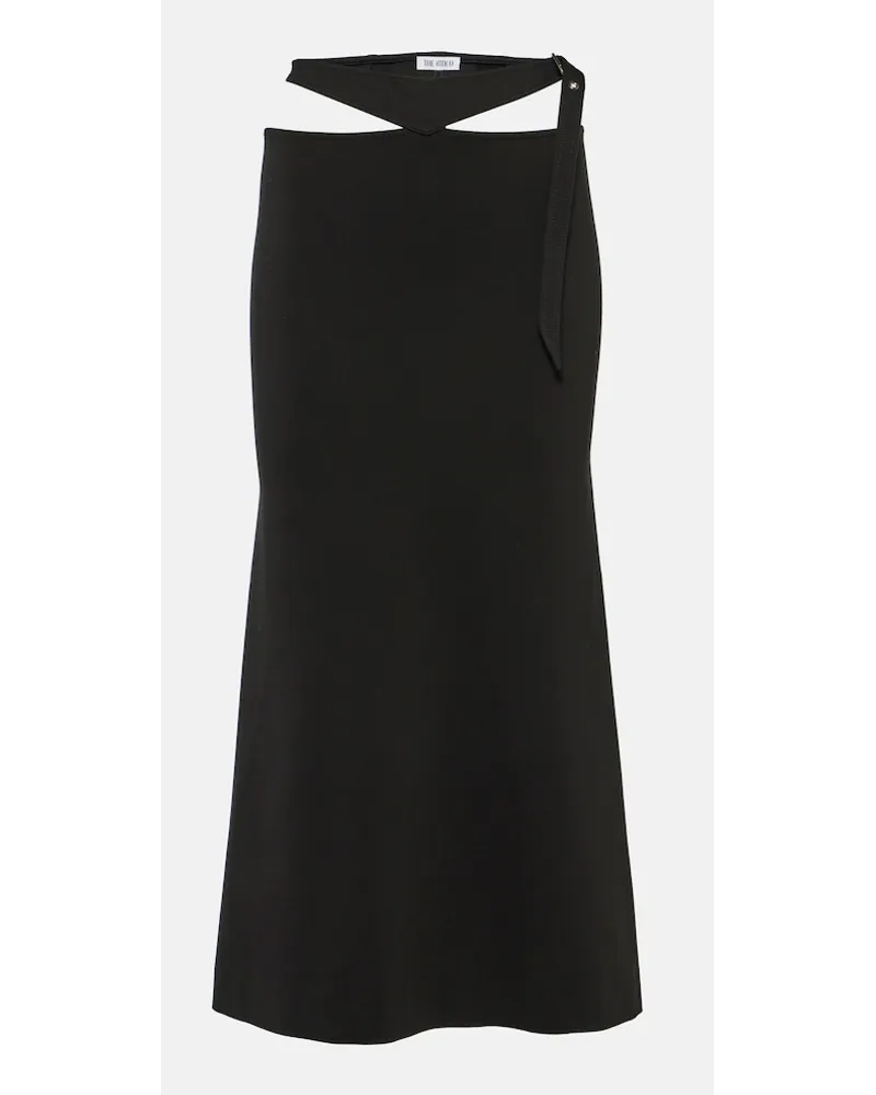 ATTICO Gonna midi con cut-out Nero