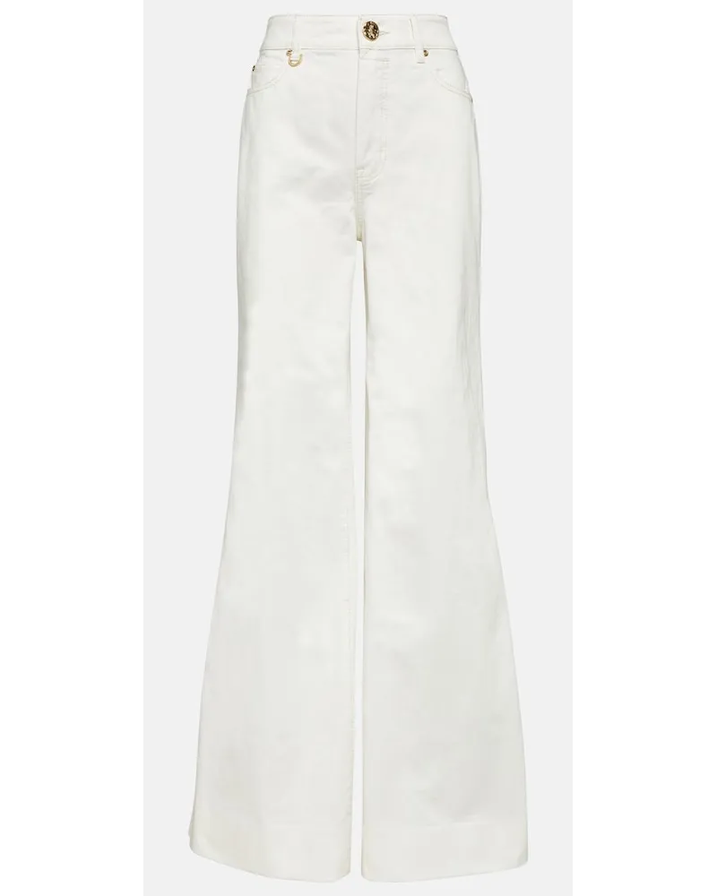 Zimmermann Jeans a palazzo Matchmaker a vita alta Bianco