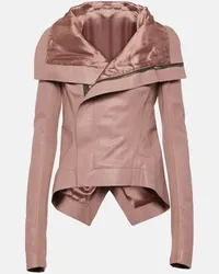 Rick Owens Giacca biker Naska in pelle Rosa