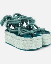 Isabel Marant Sandali espadrillas Elif con plateau Verde