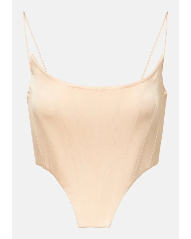 Alex Perry Bustier in raso Rosa
