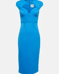 Roland Mouret Abito midi in maglia Blu