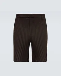 Valentino Garavani Shorts in jacquard a righe Nero