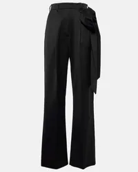 Simone Rocha Pantaloni regular asimmetrici Nero