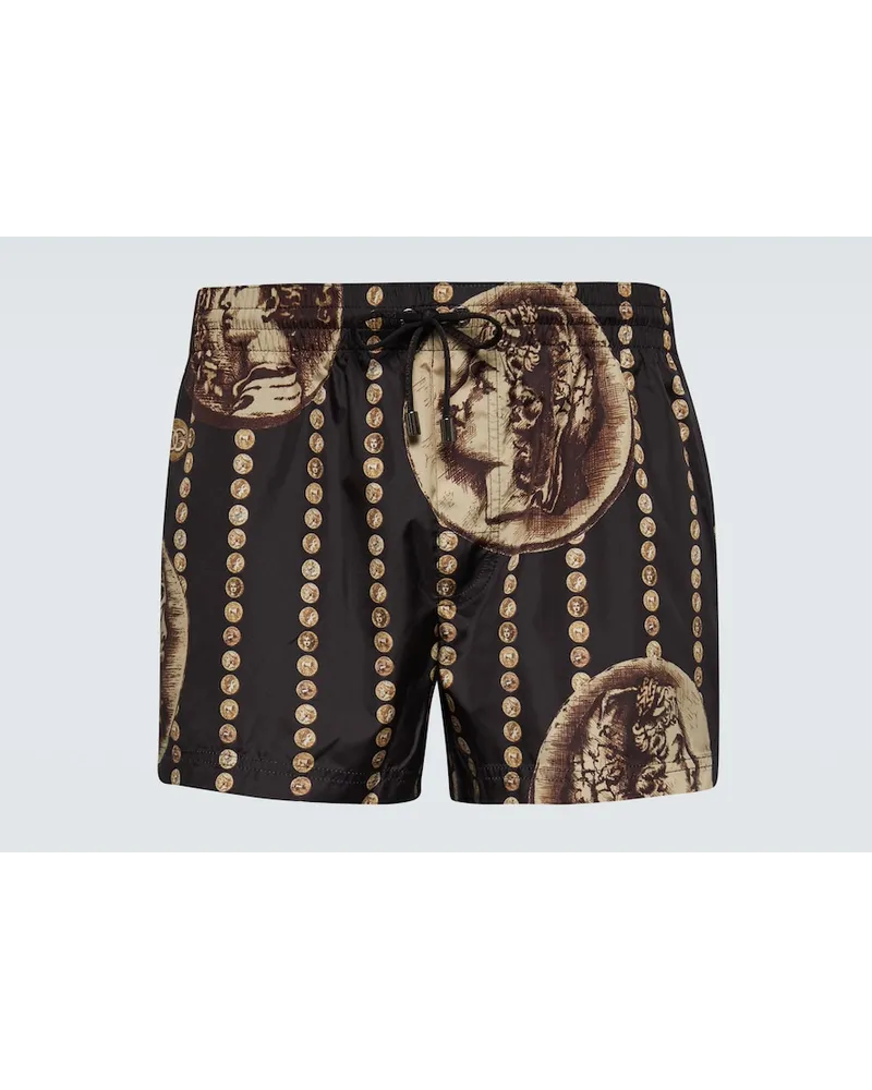 Dolce & Gabbana Costume da bagno con stampa Marrone