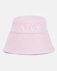 Patou Cappello da pescatore in cotone con logo Rosa