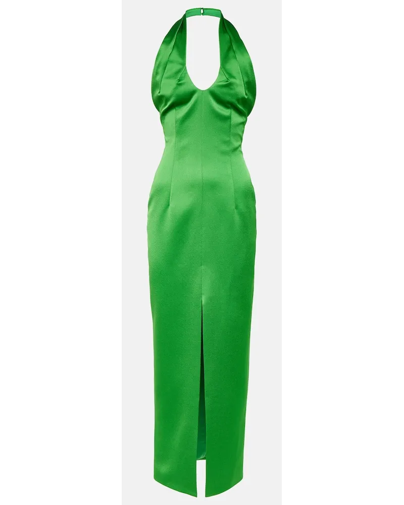 RASARIO Abito midi in raso Verde