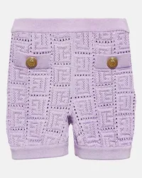 Balmain Shorts Monogram Beige