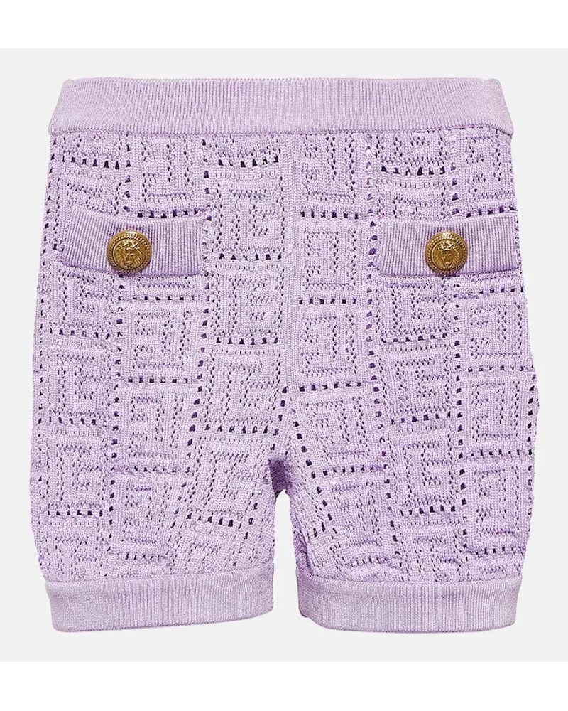 Balmain Shorts Monogram Beige